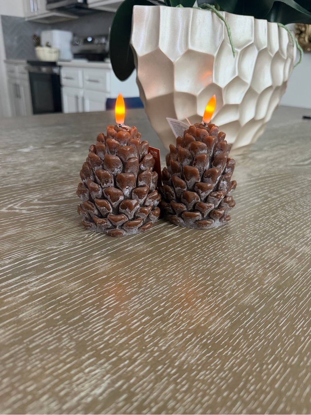 2026 Hobby Lobby VIRAL Pinecone Decorative LED Candles (Set of 2- Home Accents